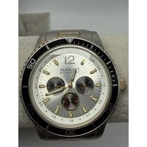 August Steiner AS8059TTG New Battery Mens Watch 46MM 6.5"‎ Multifunction